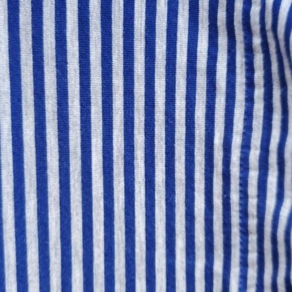 Peter Millar blue striped SS 100 % cotton top The Olde Farm Size Large - Picture 9 of 10